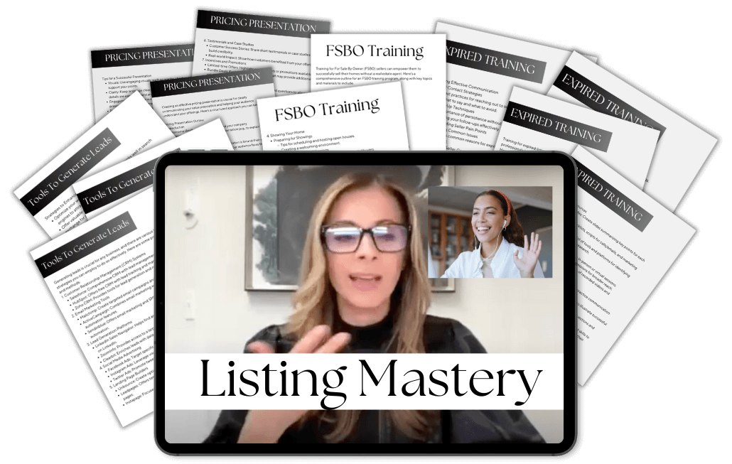 Listing Mastery module overview screens